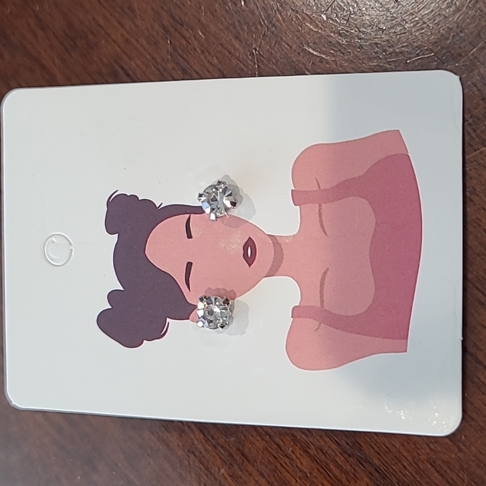Cubic Zirconia Stud Earrings NEW